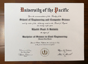 University of the Pacific diploma