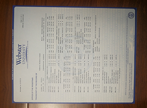 Webster University transcript