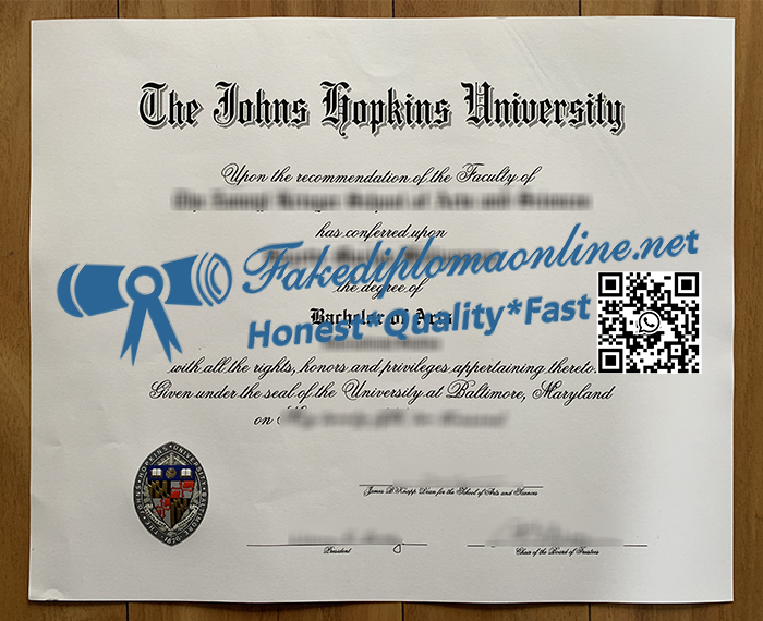 Johns Hopkins University degree