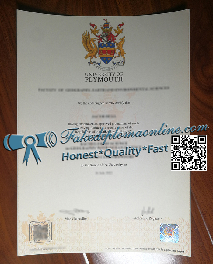 University of Plymouth degree