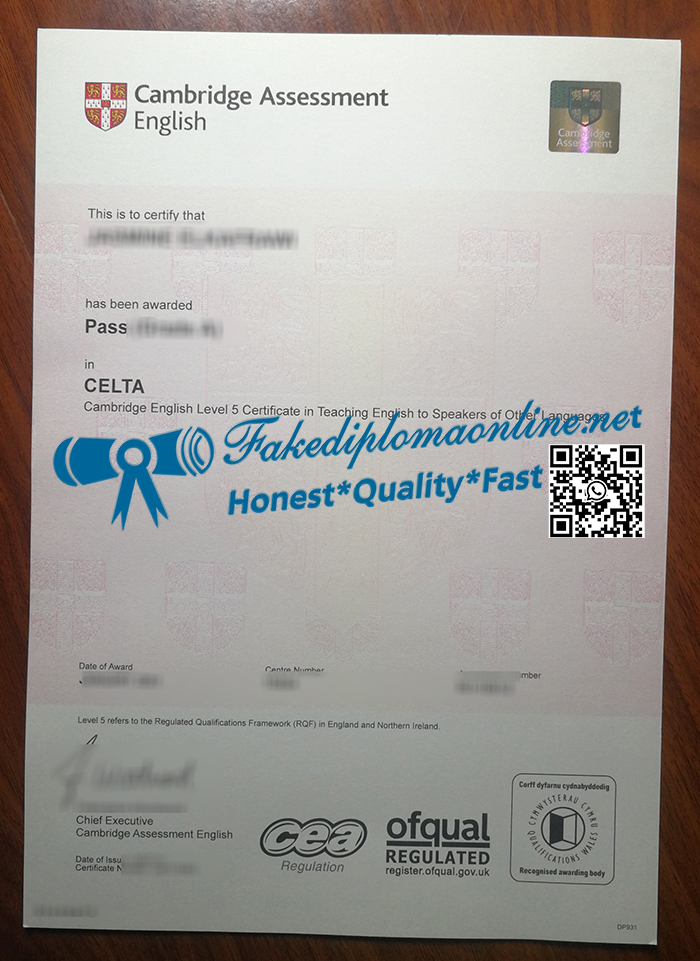 CELTA certificate
