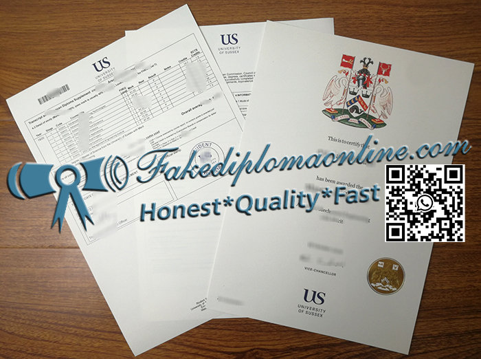 University of Sussex diploma and transcript