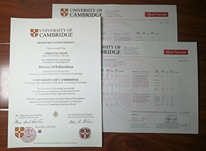 University of Cambridge degree and transcript