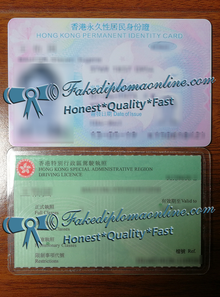 Hong Kong ID card and Driving licence