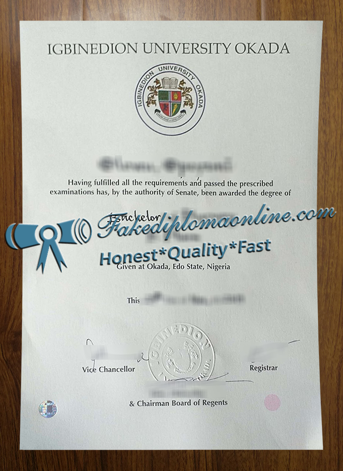 Igbinedion University Okada diploma