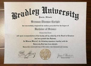 Bradley University diploma