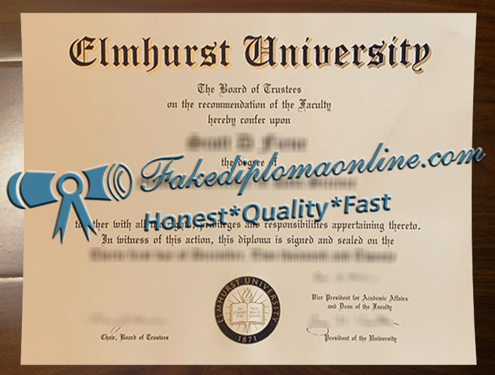 Elmhurst University diploma