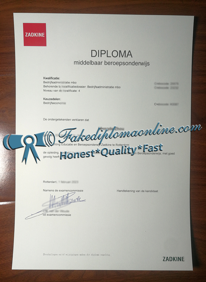 Middelbaar beroepsonderwijs diploma