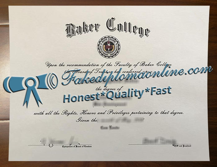 Baker College diploma
