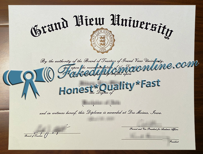 Grand View University diploma