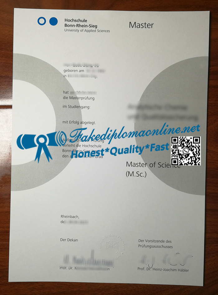 Hochschule Bonn-Rhein-Sieg urkunde