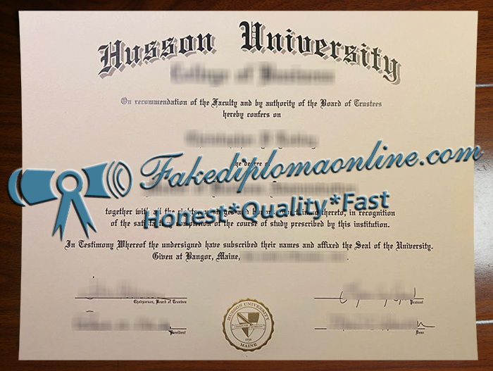 Husson University diploma