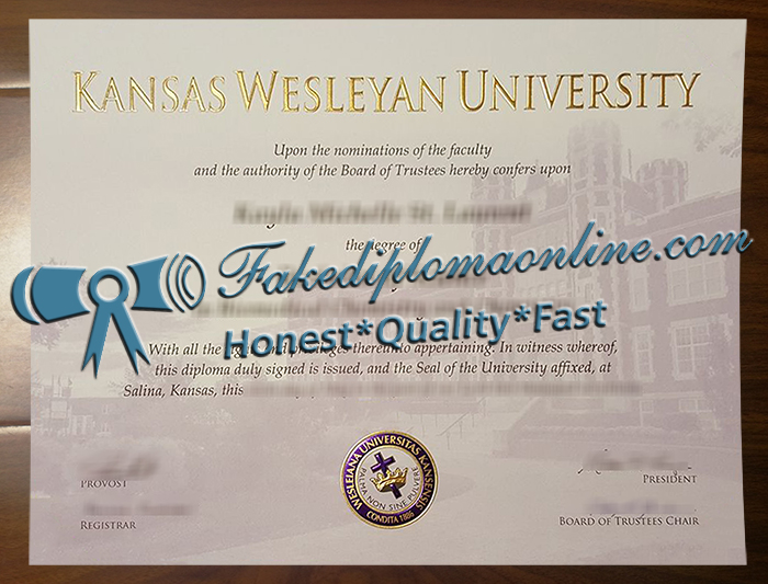Kansas Wesleyan University diploma