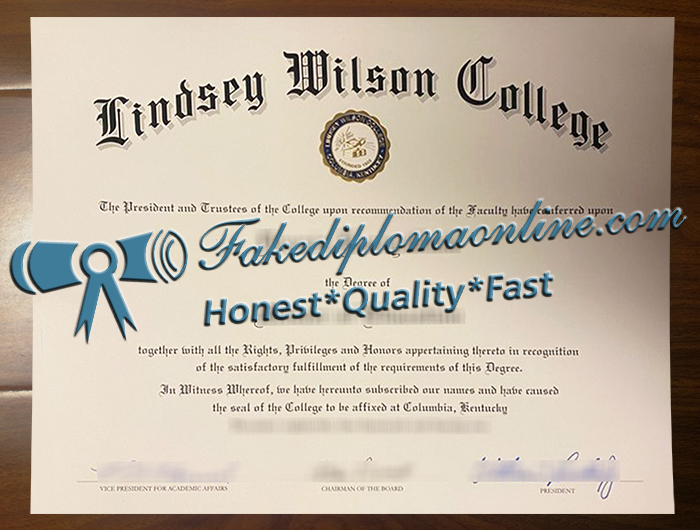 Lindsey Wilson College diploma