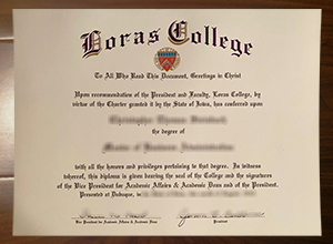 Loras College diploma