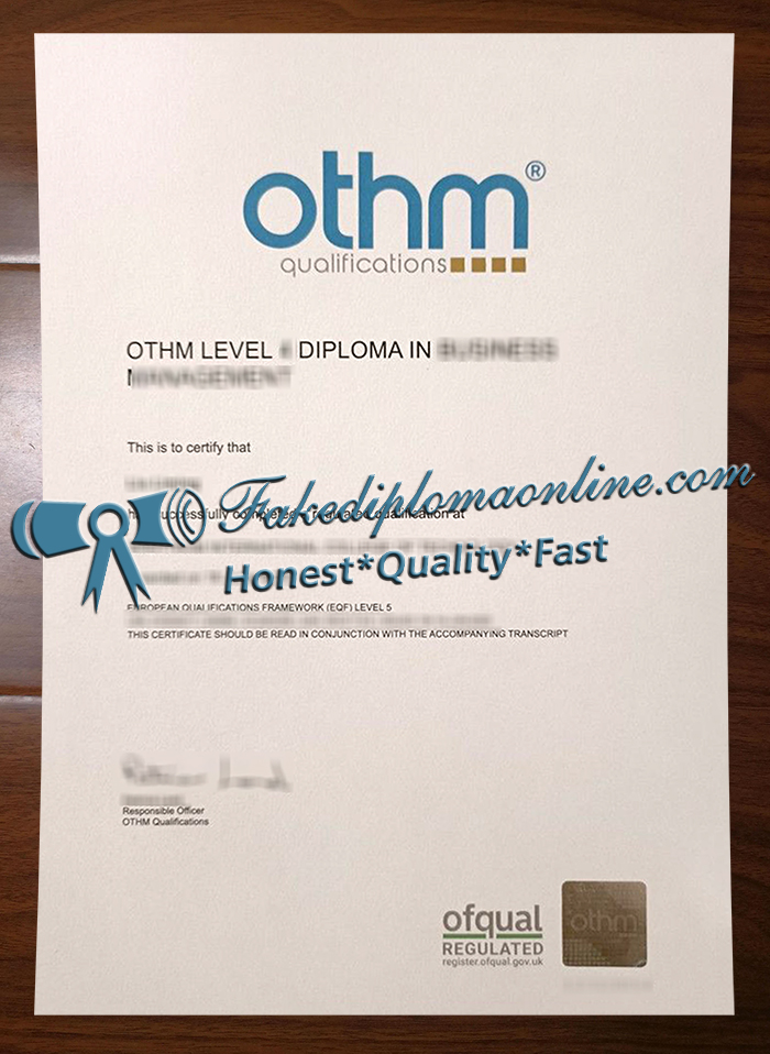 OTHM Qualification Diploma