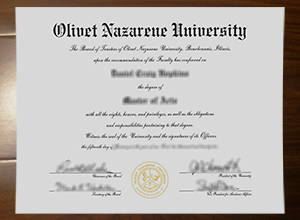 Olivet Nazarene University degree