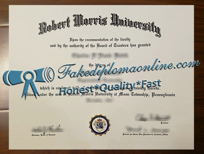 Robert Morris University diploma