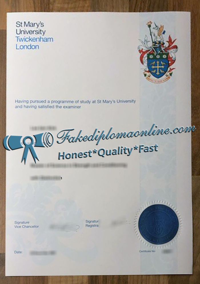 St Mary's University, Twickenham diploma