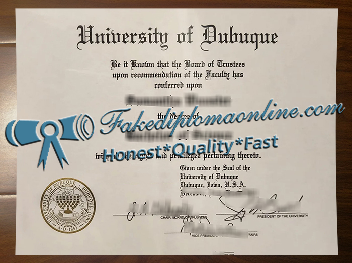 University of Dubuque diploma