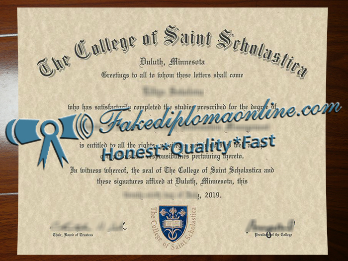 College of St. Scholastica diploma