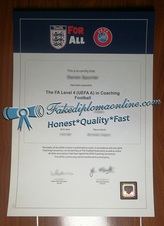 FA Level 4 in Coaching Football 