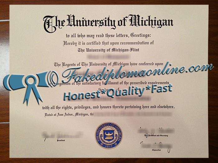 University of Michigan-Flint diploma