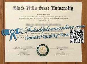 Black Hills State University diploma