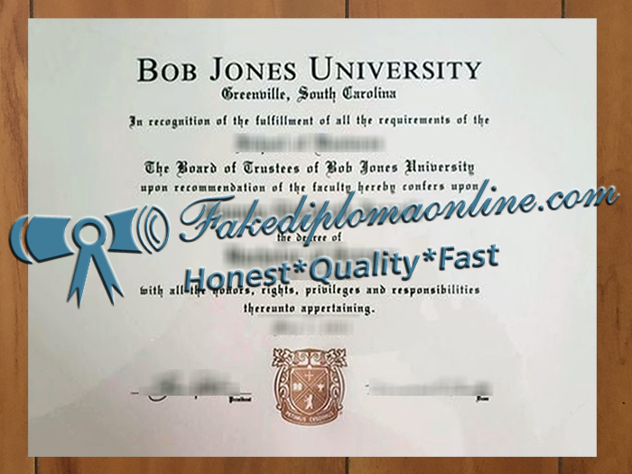 Bob Jones University diploma