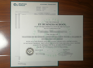 EU Business School diploma and transcript