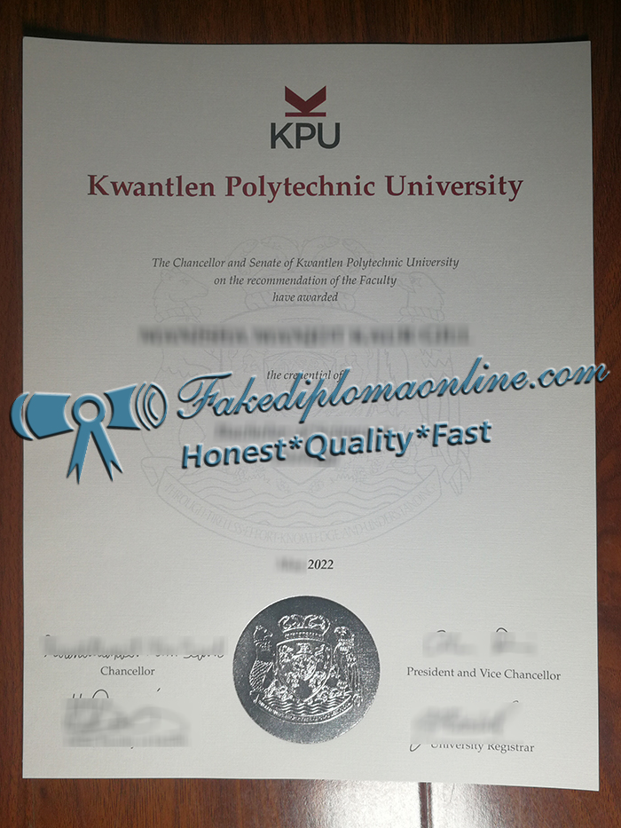 Kwantlen Polytechnic University diploma