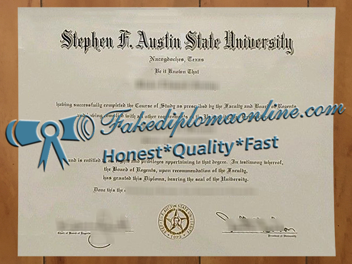 Stephen F. Austin State University diploma