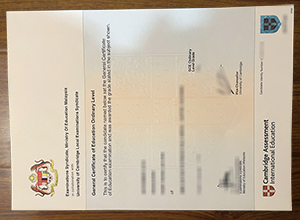Cambridge GCE Ordinary Level certificate