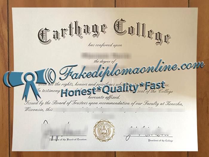 Carthage College diploma