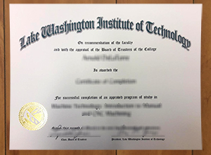 Lake Washington Institute of Technology diploma