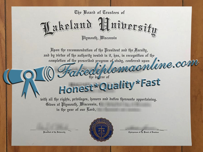 Lakeland University diploma