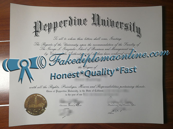 Pepperdine University diploma