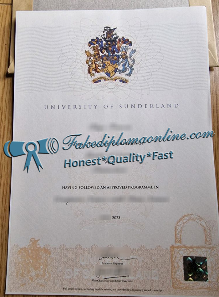 University of Sunderland diploma