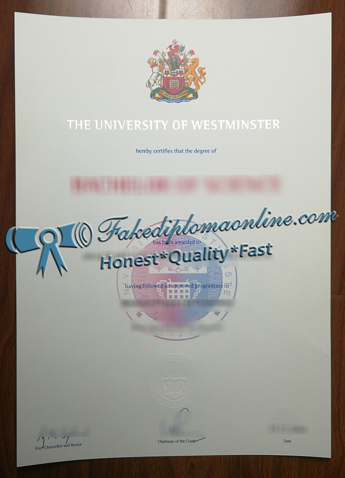 University of Westminster degree 