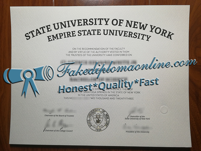 Empire State University diploma