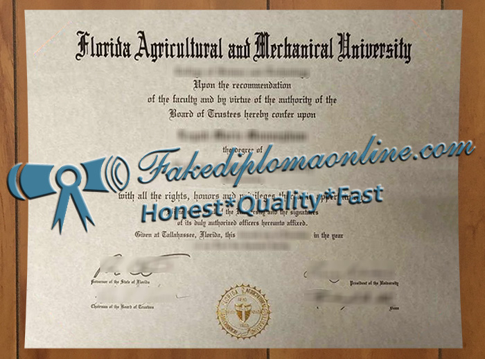 Florida Agricultural and Mechanical University diploma