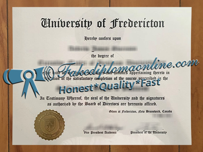 University of Fredericton diploma