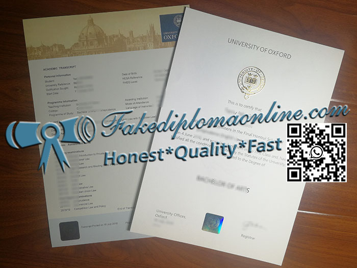 University of Oxford degree