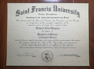 Saint Francis University diploma