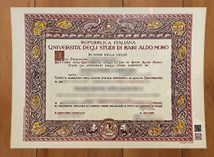 Università degli Studi di Bari diploma