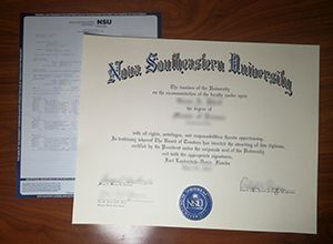 Nova Southeastern University degree and transcript
