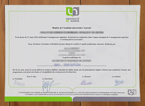 Université de Namur degree