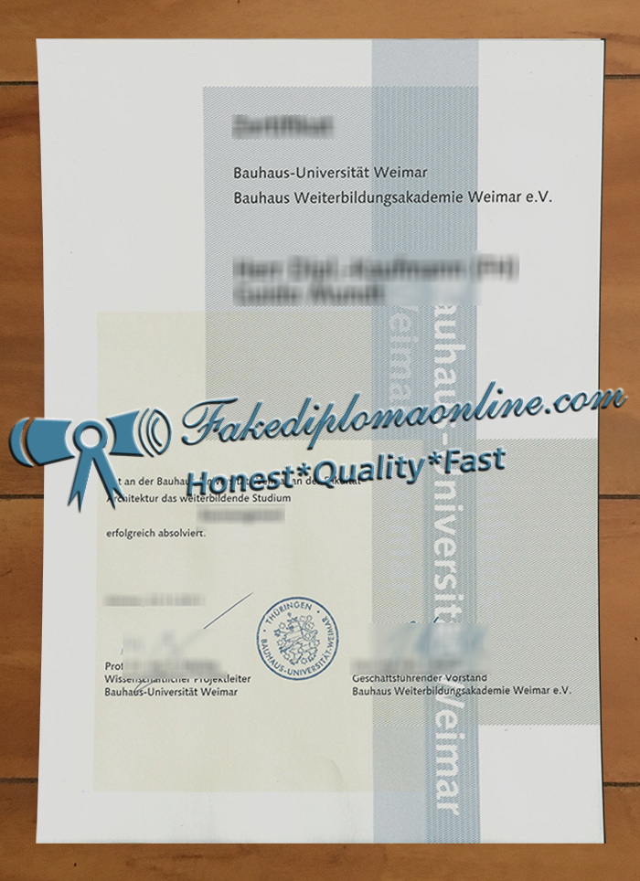 Bauhaus-Universität Weimar diploma