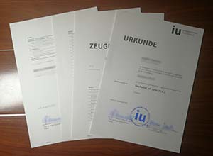 IU Internationale Hochschule diploma and transcript
