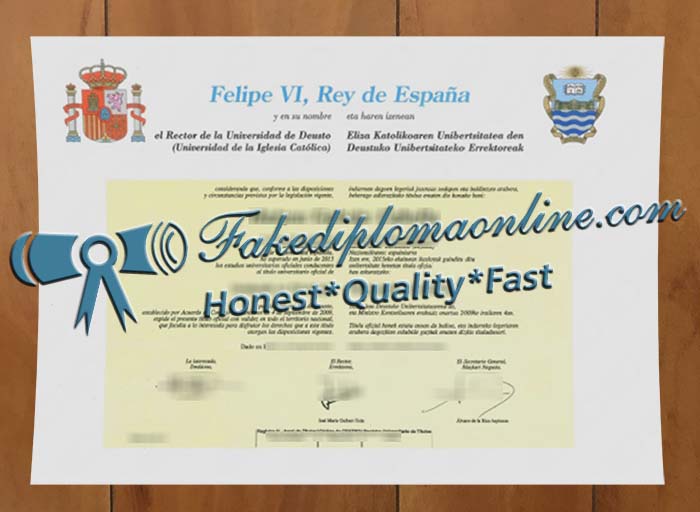 Universidad de Deusto diploma